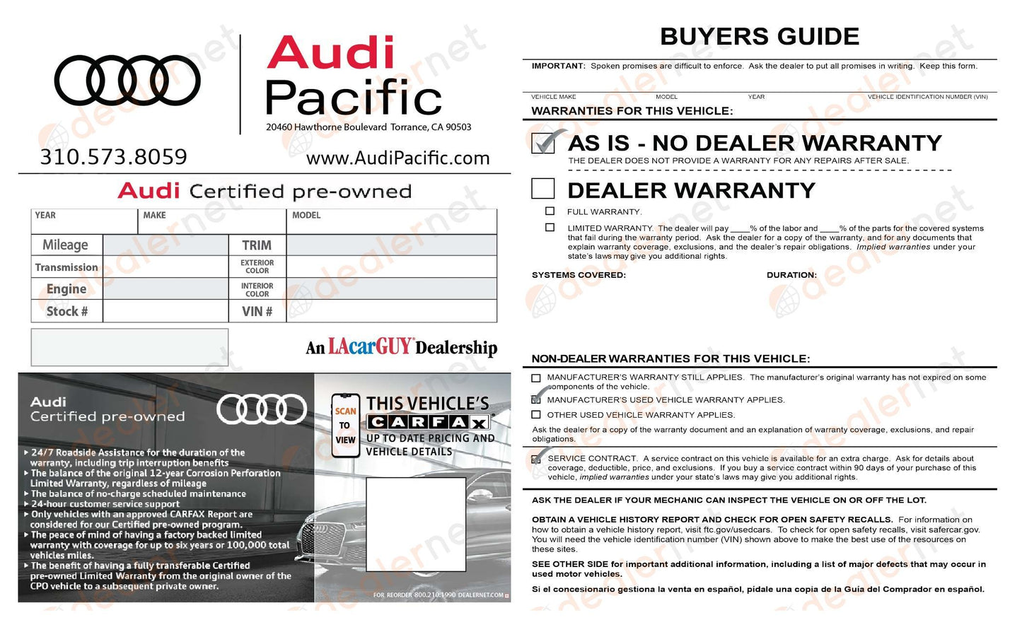 Audi Pacific CPO X14